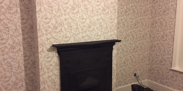 Wallpapering projects 12 wallpaper around the fire place