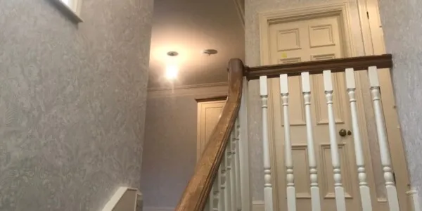 Wallpapering projects 3 wallpaper at stairs